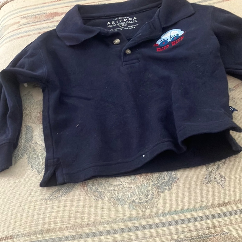 Arizona jean company long sleeved polo shirt 12 months
